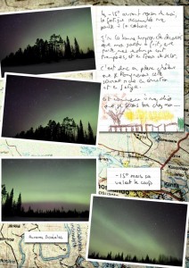Carnet de voyage en Laponie: aurores boréales, et ciel étoilé, photo de nuit