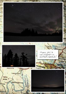 Carnet de voyage en Laponie: aurores boréales, et ciel étoilé, photo de nuit