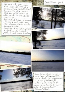 Carnet de voyage en Laponie: dernière journée seul sur le bord de la rivière en laponie; le soleil se lève très tot