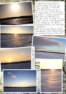 Carnet de voyage en Laponie: coucher de soleil en Laponie